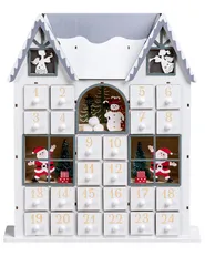 Julpynt LED FEMUND 40 cm Adventskalender Vit_1016861