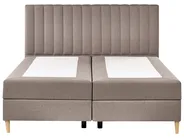 Divan Bed with Storage OFFICER Fabric Taupe 180 x 200 cm (EU Super King)_1016326
