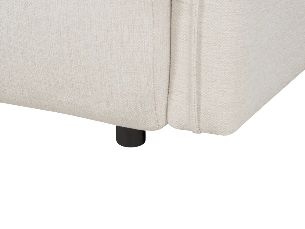 Sofa Bed 3 Seater KRAMA with Storage Fabric Off-White_898301