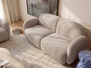 Sofa 2 Seater JULE Boucle Beige_1125938