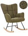 Rocking Chair OULU Boucle Dark Green