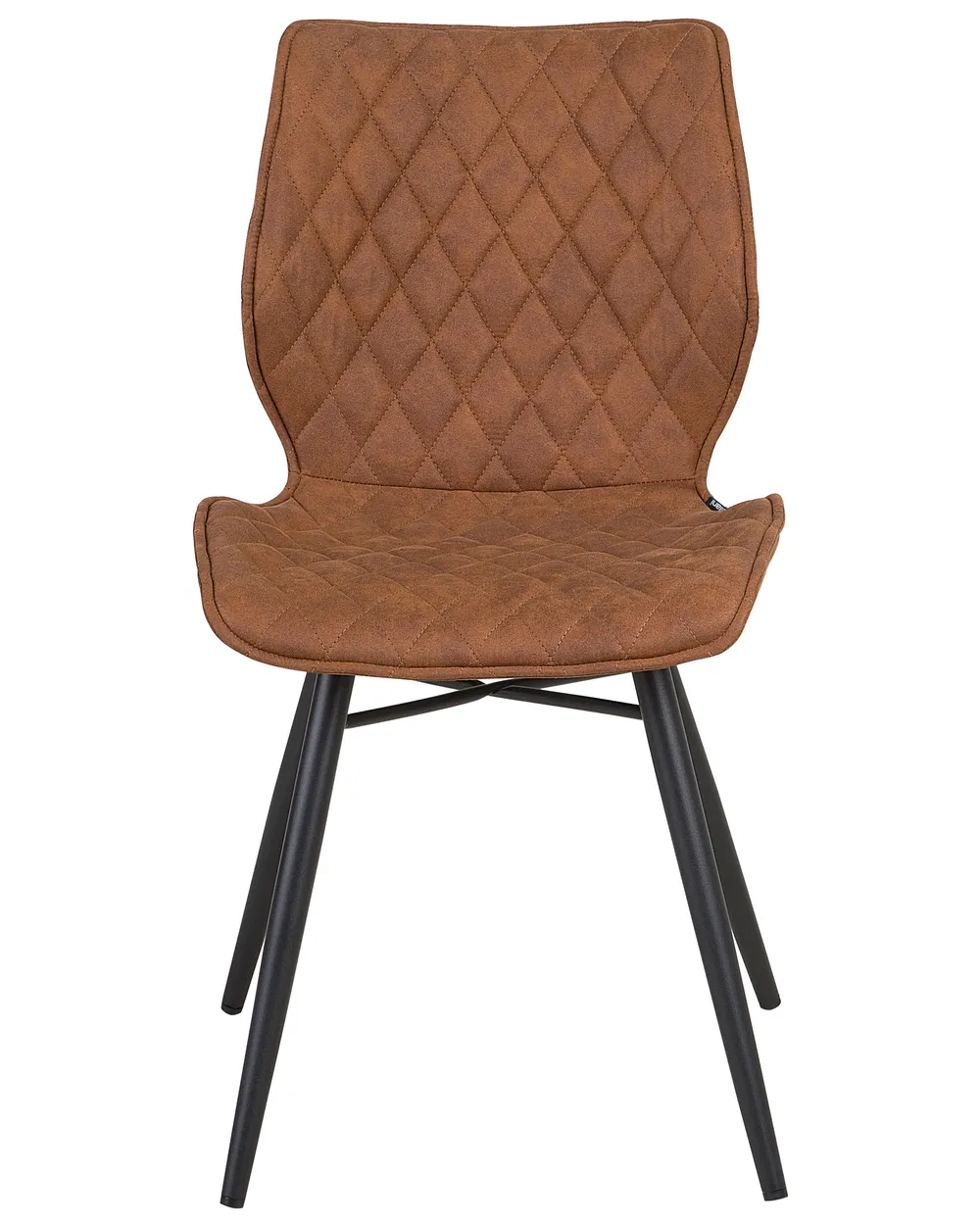 Set of 2 Dining Chairs LISLE Fabric Golden Brown_724327