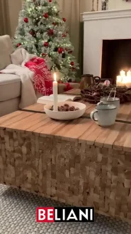 Coffee Table GANDER Teak Wood Brown_896536