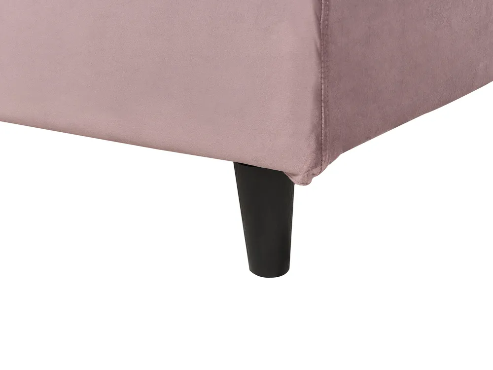 Bed Frame Cover Velvet FITOU 140 x 200 cm Pink_900405