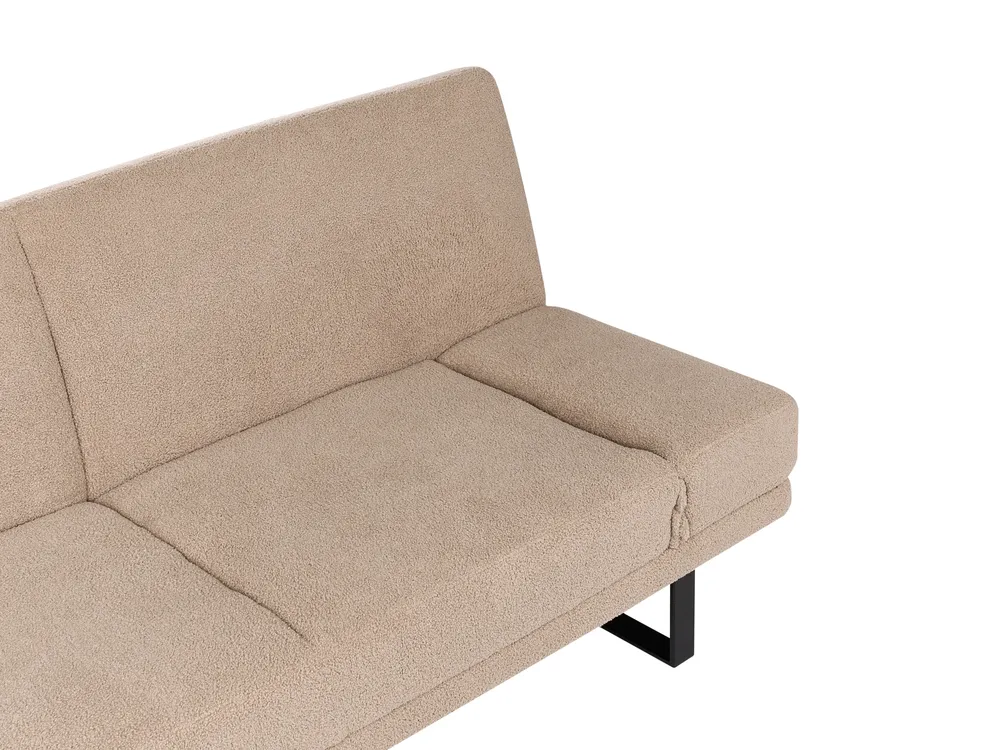 Sofa Bed 2 Seater YORK Boucle Beige_1009241