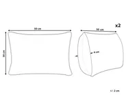 Set of 2 Decorative Cushions LOVE Cotton 30 x 50 cm Yellow_913222