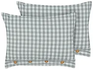 Koristetyynysetti 2 kpl TALYA 40 x 60 cm Mintunvihreä Ruutukuvio_1185013