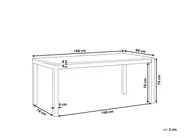 Puutarhapöytä GROSSETO 180 cm 90 cm Graniitti Kiillotettu Musta_797723