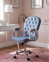 Desk Chair PRINCESS Velvet Light Blue
