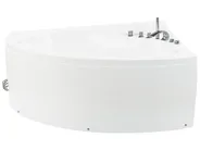 Hörnbubbelbadkar med LED PELICAN 2060 x 1650 mm Vit_755876