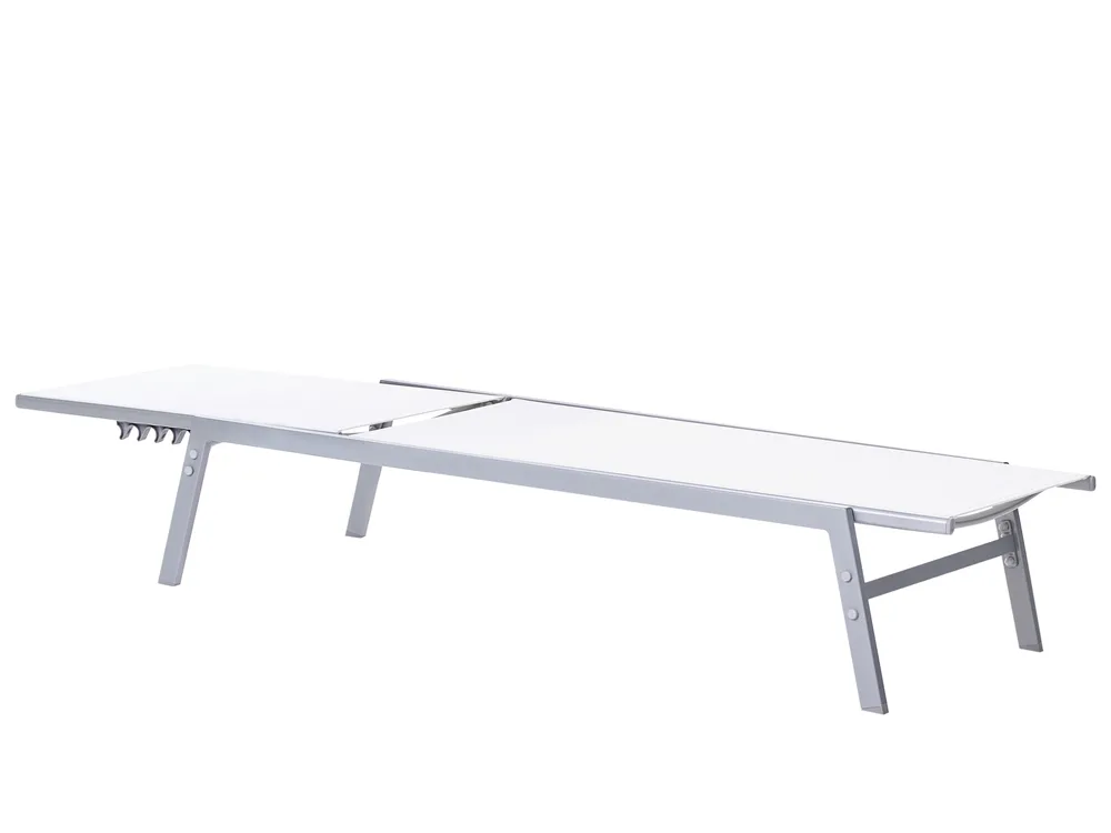 Sun Lounger NOLI Reclining Metal White_781054