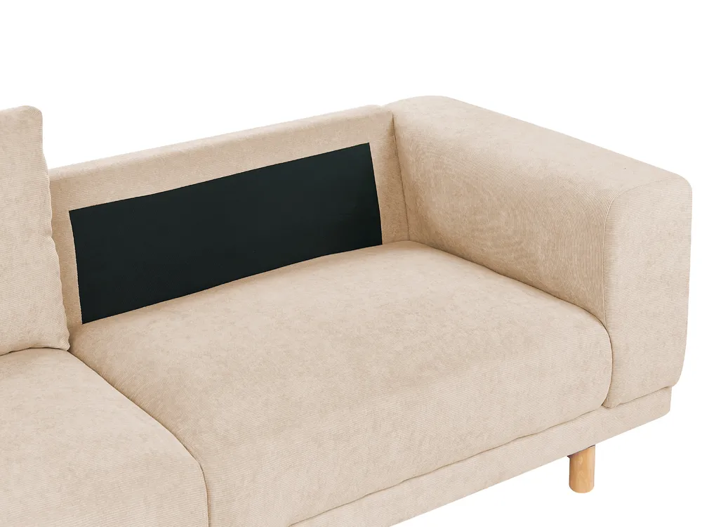Sofa 3 Seater NIVALA Corduroy Beige_874142