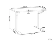 Manual Adjustable Standing Desk DESTINES 120 cm 72 cm Black/ Light Brown_1000541