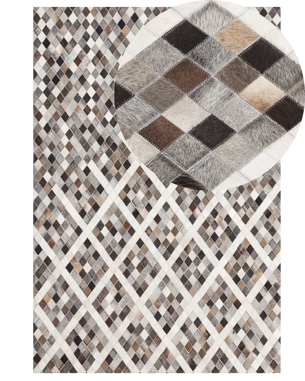 Matta AKDERE Brun 160 x 230 cm Läder