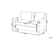 Sofa 2 Seater RONNEBY Fabric Light Brown_901455