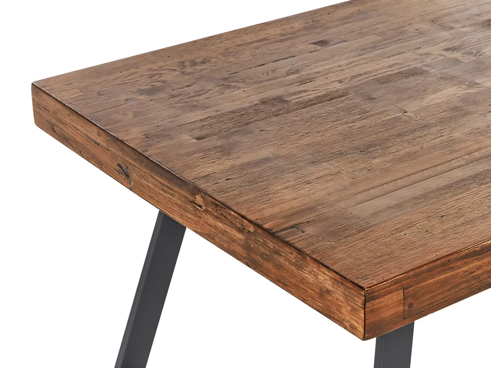 Dining Table WARTON Dark Brown 180 cm 90 cm Pine Wood_961082