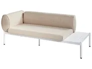 Ulkokulmasohva ja pöytä 5-istuttava RASIGLIA Metalli Beige Vasen_948070