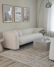 Soffgrupp 5-sits LEIREN Bouclé Vit_933548