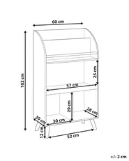 3 Tier Bookcase LILOET 102 cm Light Green_950042