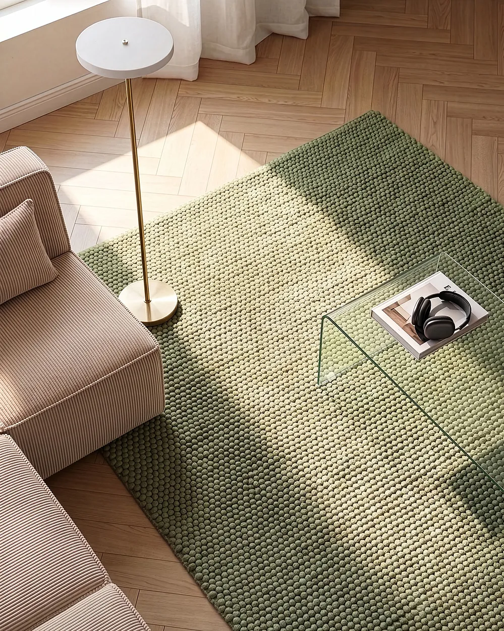 Rug KORDEA Green 160 x 230 cm Wool_1144630