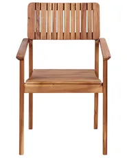 Set of 2 Garden Chairs AGELLO Acacia Wood Brown_923439