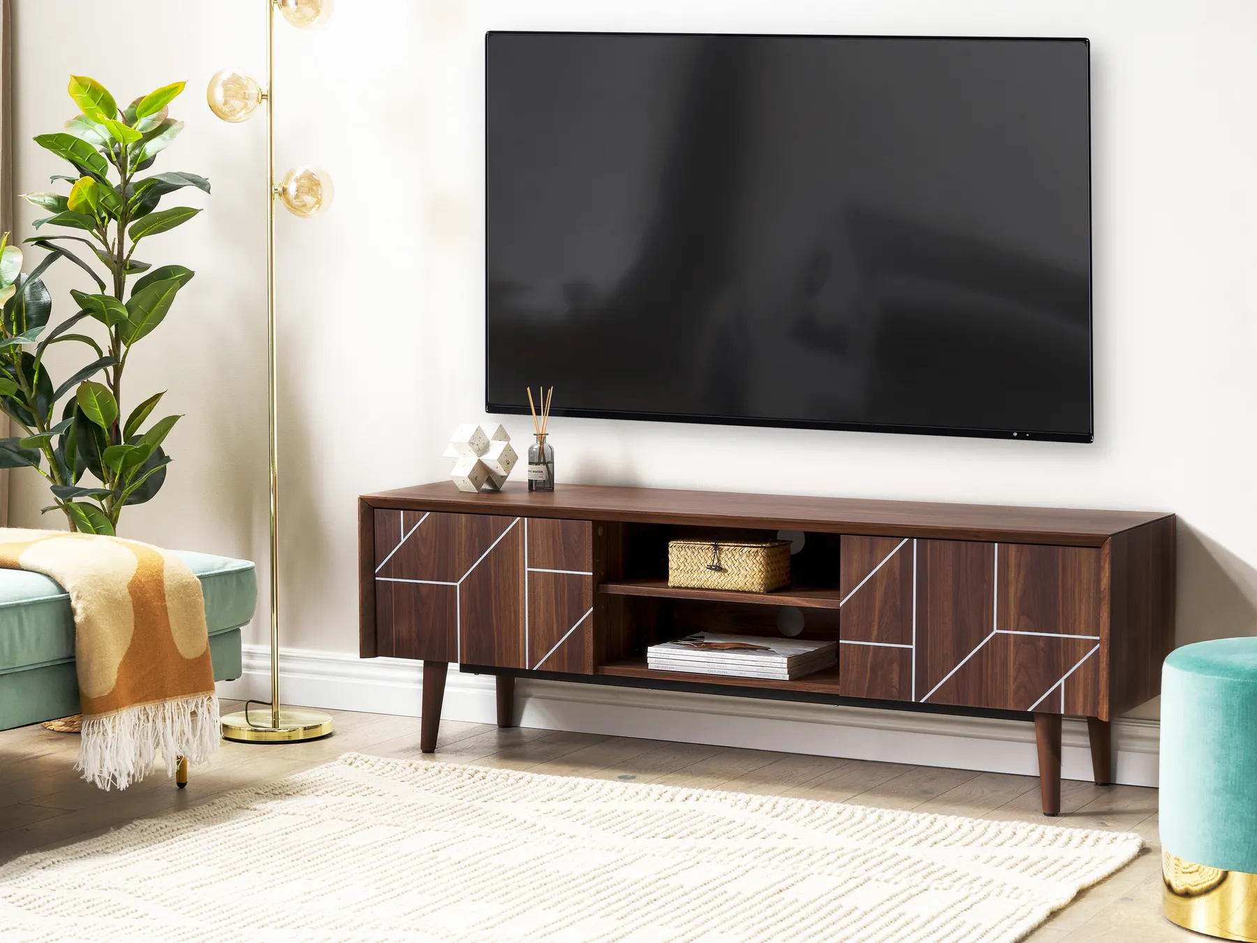 TV-bänk FRANKLIN Mörkbrun_840500