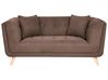 Sofa 2 Seater HABO Fabric Dark Brown