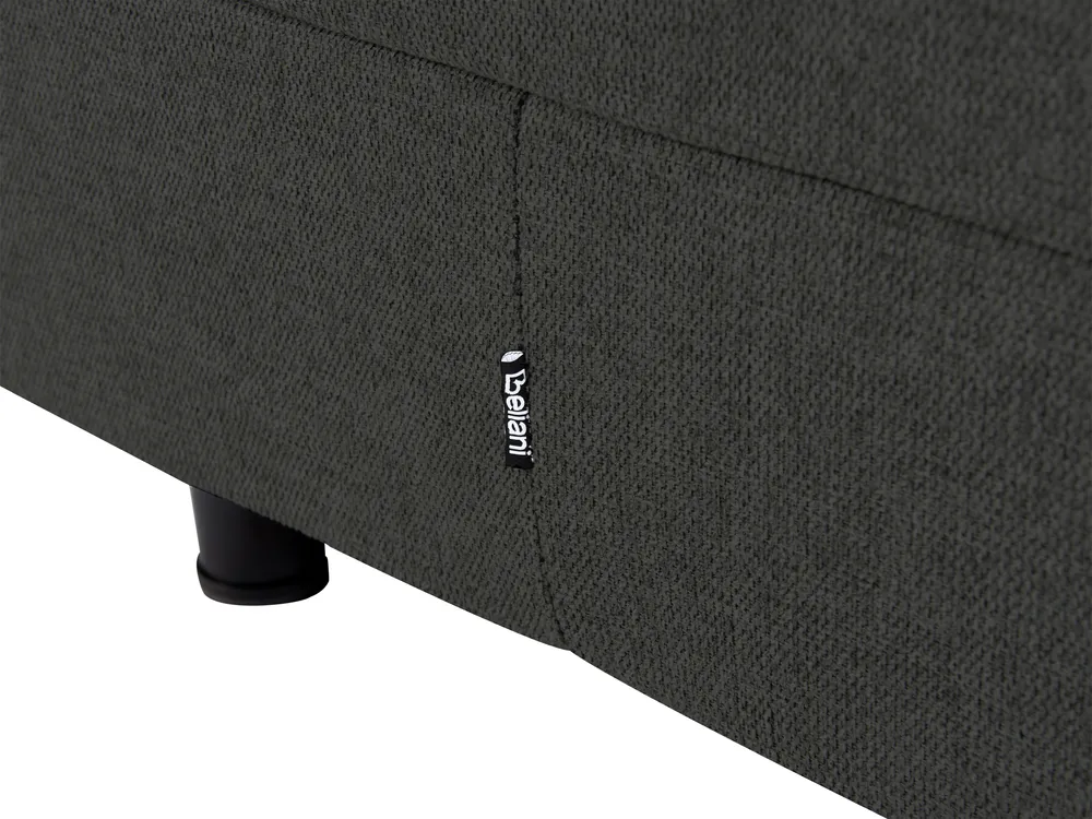 Adjustable Bed without Headboard Fabric DUKE II 80 x 200 cm (EU Small Single) Dark Grey_987308