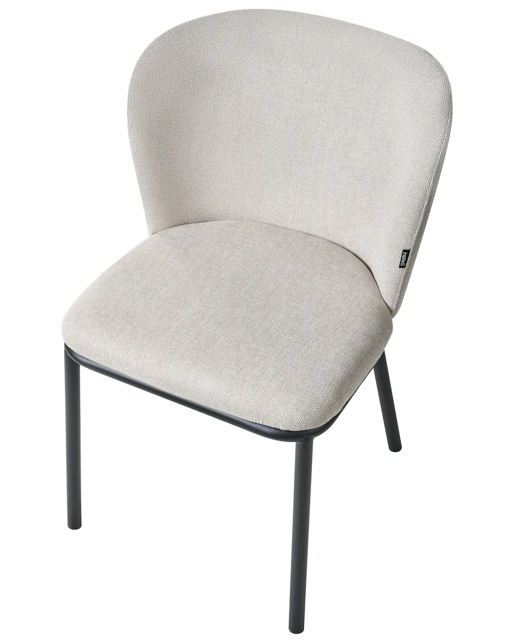 Set of 2 Dining Chairs ARTESIA Fabric Light Beige_1020651