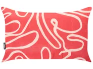 Set of 2 Outdoor Cushions KERRIA Abstract Pattern 30 x 50 cm Red_1135624