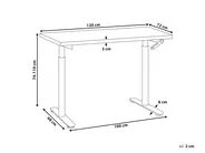 Työpöytä säädettävä DESTINAS 120 cm 72 cm Harmaa/valkoinen_899071
