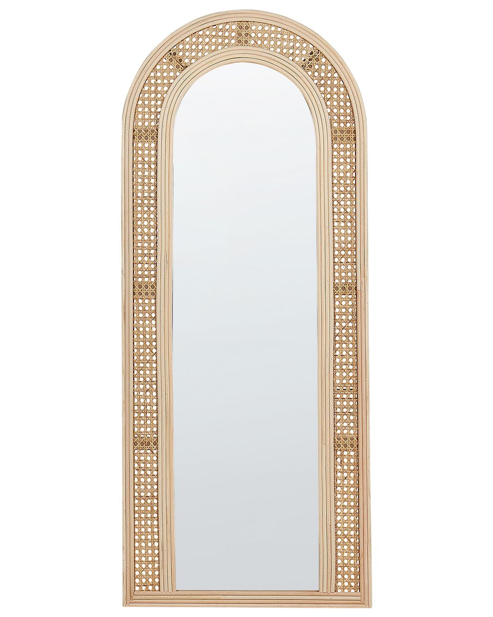 Wall Mirror FRANEY 50 cm 120 cm Rattan Natural