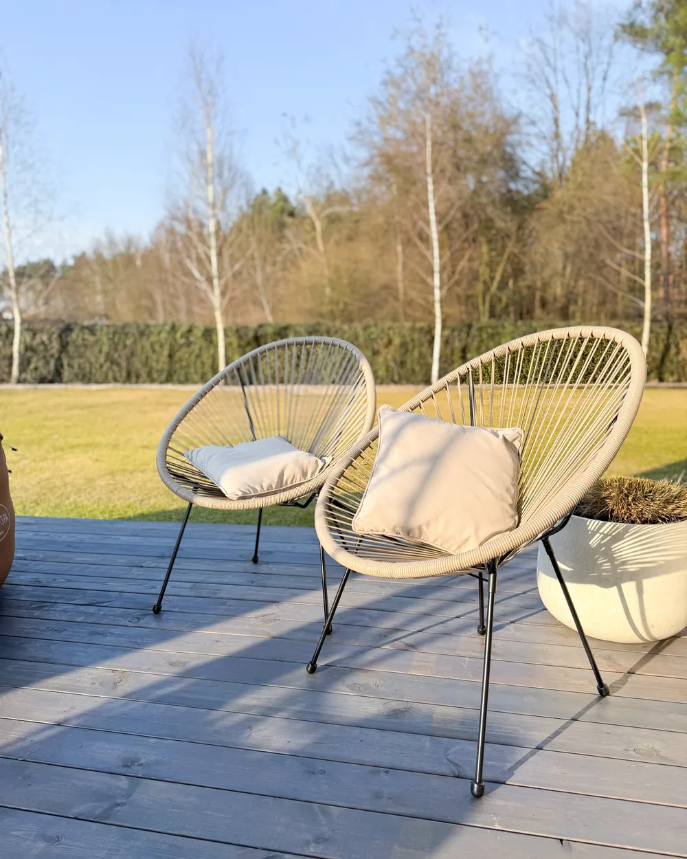 Bistro Set ACAPULCO II PE Rattan Light Grey_1026710