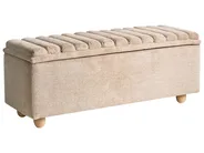Upholstered Storage Bench SALIDA Fabric Beige_1038302