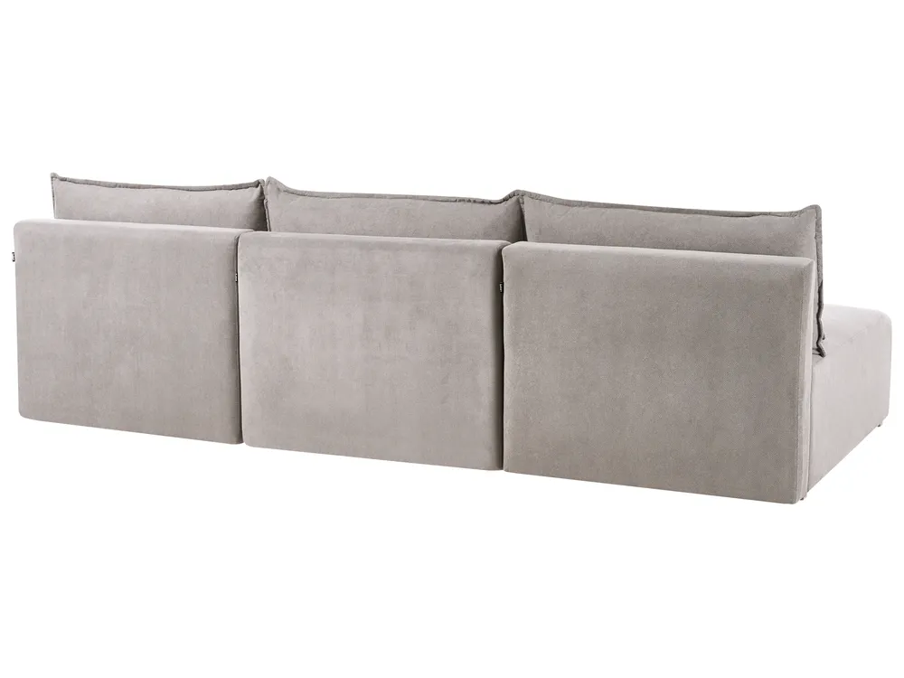Modular U-Shape Sofa NERBO Fabric Grey_1035259