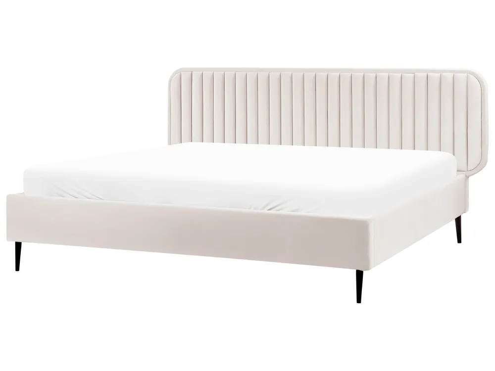 Velvet Bed Beige BRIN Various Sizes