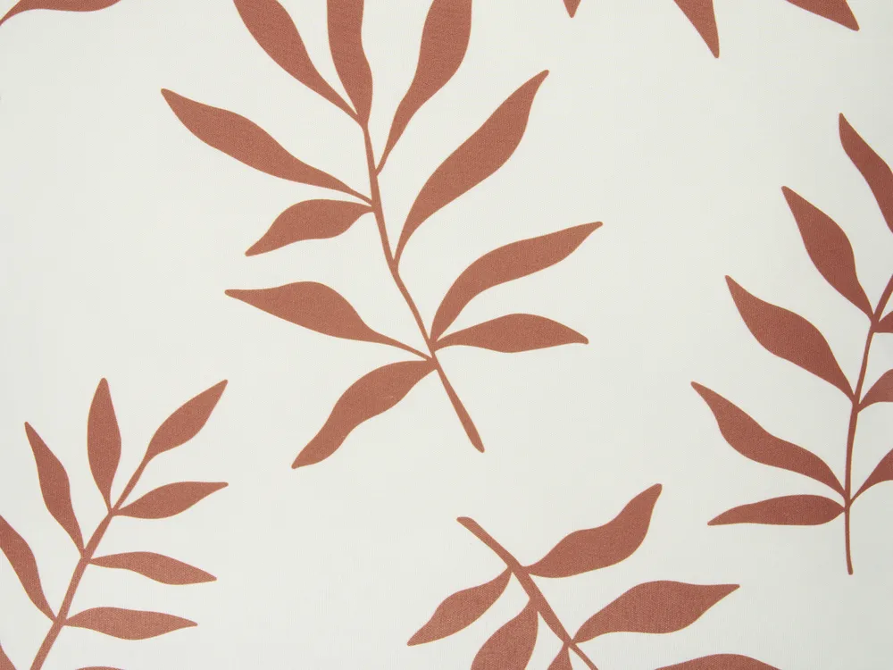 Set of 2 Outdoor Cushions CLOVERLEAF Plant Pattern 45 x 45 cm Red/ White_1125337