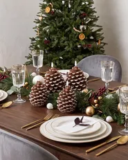 Set med 4 LED-ljus IVRESSE 15/12 cm Kotte Brun_1085189