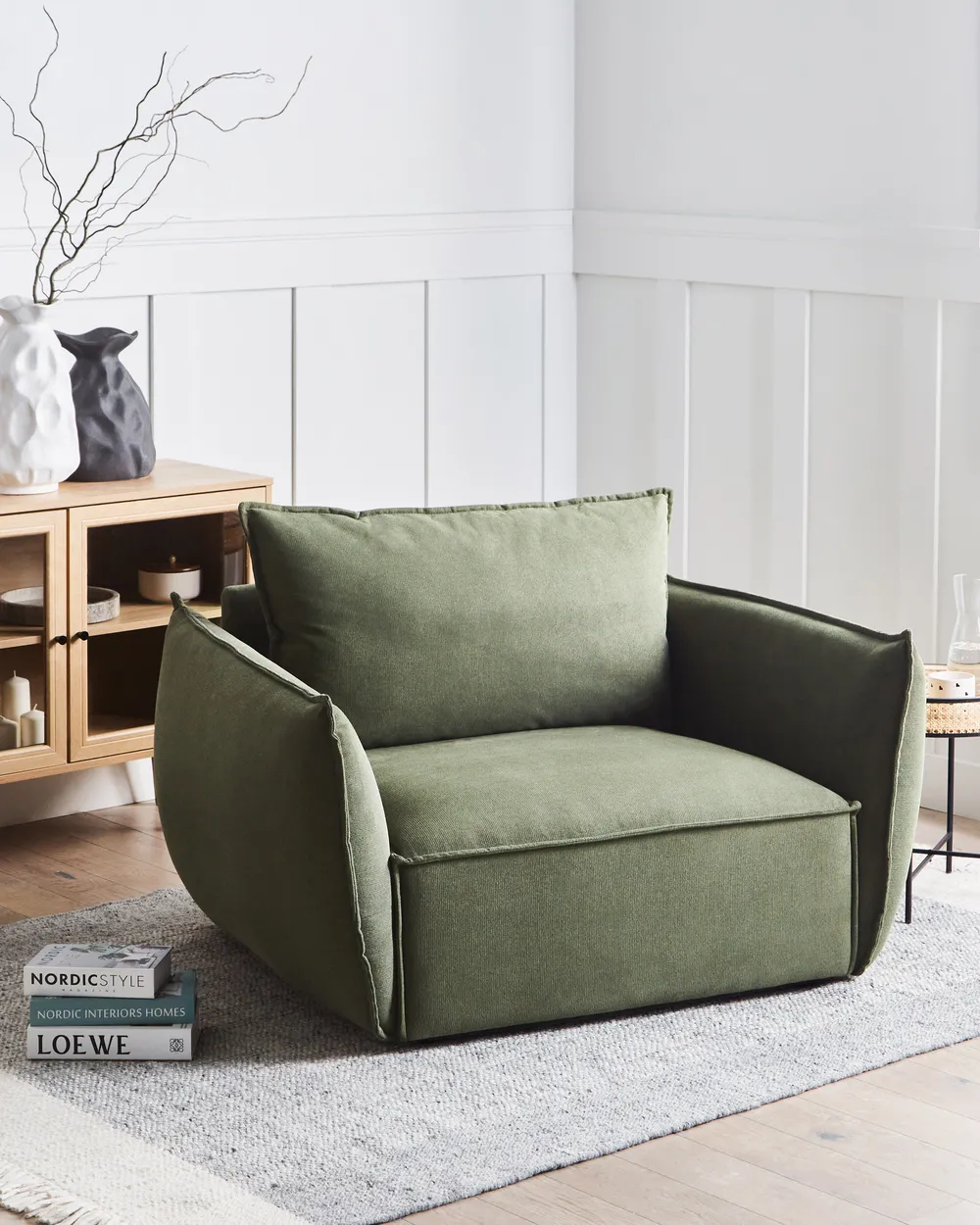 Armchair KUNES Fabric Green