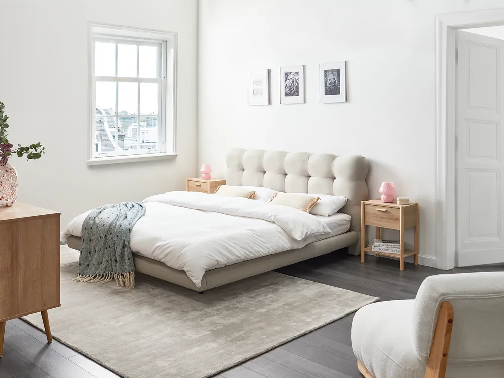 Bed Fabric SOULISSE 160 x 200 cm (EU King Size) Beige
