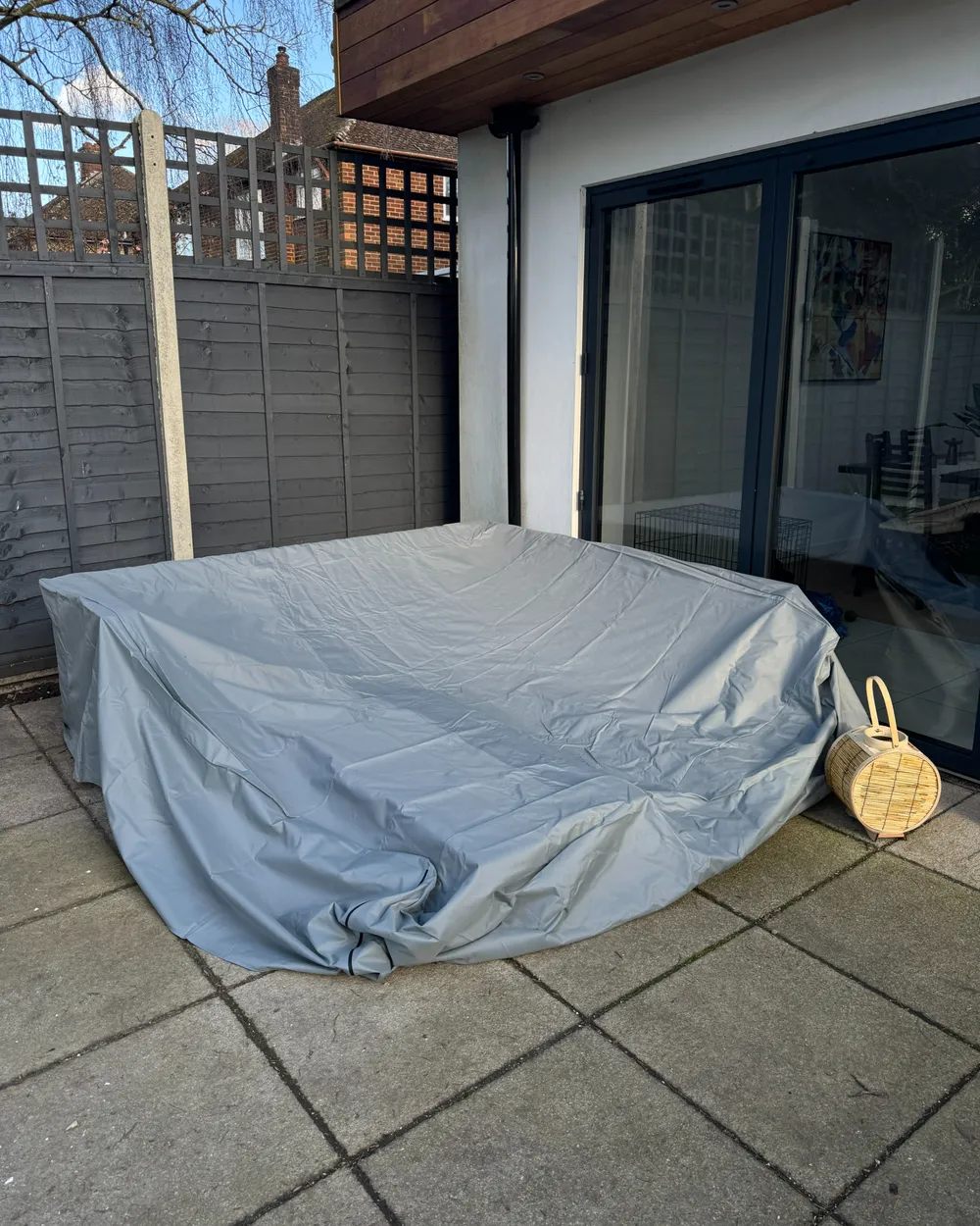 Regnskydd CHUVA 230 cm 225 cm 65 cm Grå_975127