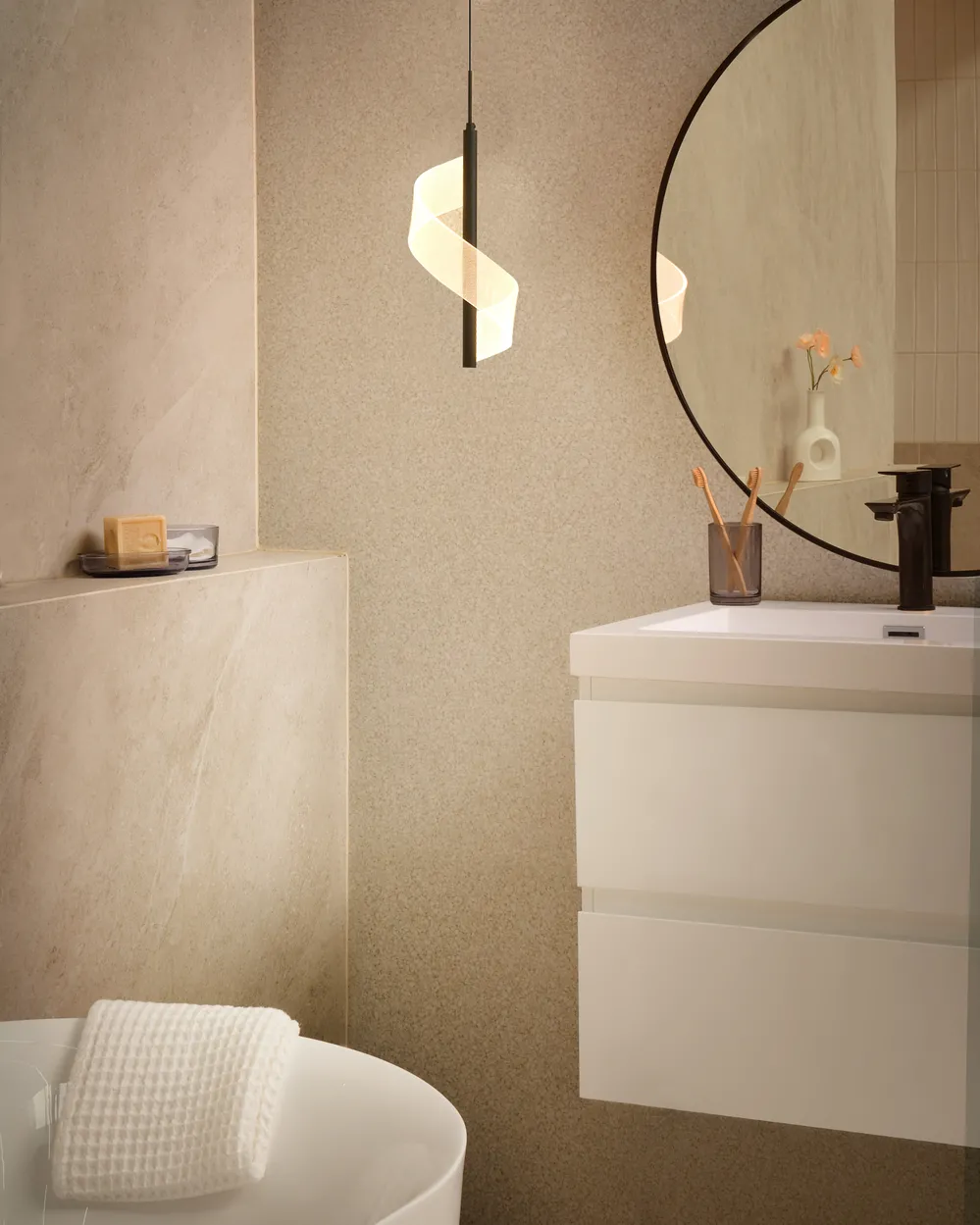LED Pendant Lamp SARELA Metal Black