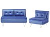 Living Room Set 3 Seater VESTFOLD Velvet Navy Blue