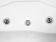 Hörnbubbelbadkar med LED CALAMA 1800 x 1200 mm Vit Högervänd_780960