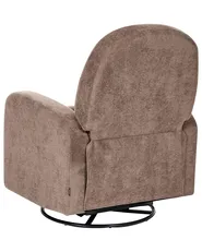Rocking Recliner Chair FEBE Swivel Fabric Brown_1078664