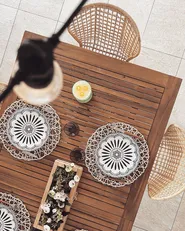Extending Garden Dining Table CESANA 180/240 cm 100 cm Acacia Wood Light Brown_822816