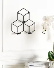 Wall Candle Holder TAROUCA 31 cm Metal Black_968563