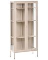 Skap med glassdører HARTY 80 cm Metall Beige