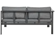 Garden Corner Sofa with Table 5 Seater MESSINA Grey/ Beige Left Hand_878248