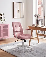 Office Chair CARLTON Velvet Pink_1136844